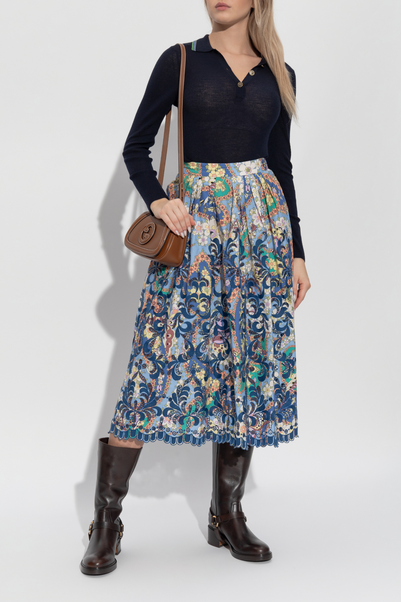 スカート ETRO Woman Skirt Multicolor WRKB0034AV508 S9001 Blue Patterned skirt with pockets Etro - Vitkac AS